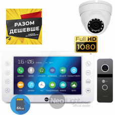 Комплект видеодомофона Neolight Kappa+ HD и Neolight Solo FHD и камера 2Мп