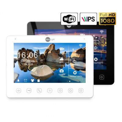 Цветной видеодомофон NeoLight Omega+ HD WF Black