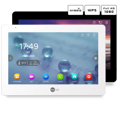 Комплект Neolight MEZZO Hybrid HD KIT Graphite: гибридный видеодомофон 10.1" с Wi-Fi и 2 Мп видеопанель