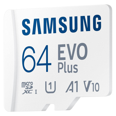 Карта памяти Samsung Miсro-SDXC memory card 64GB C10 UHS-I R130MB/s Evo Plus + SD