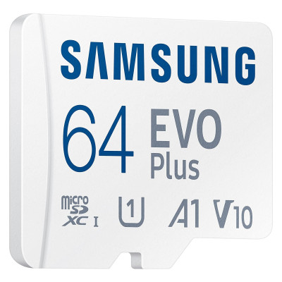 Карта памяти Samsung Miсro-SDXC memory card 64GB C10 UHS-I R130MB/s Evo Plus + SD