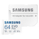 Карта памяти Samsung Miсro-SDXC memory card 64GB C10 UHS-I R130MB/s Evo Plus + SD