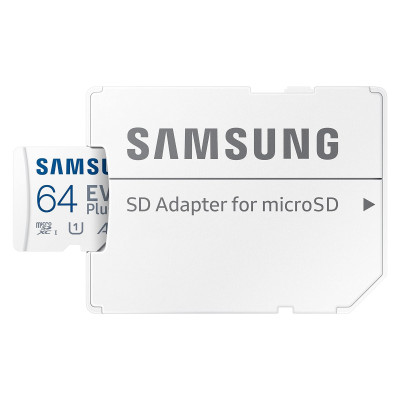 Карта памяти Samsung Miсro-SDXC memory card 64GB C10 UHS-I R130MB/s Evo Plus + SD