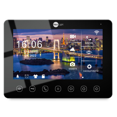 Цветной видеодомофон NeoLight Omega+ HD WF Black
