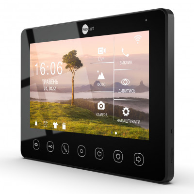 Цветной видеодомофон NeoLight Omega+ HD WF Black
