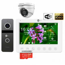 Комплект видеодомофона с Wi-Fi NeoLight NeoKit HD WF (graphite,silver) + камера
