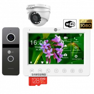 Комплект видеодомофона с Wi-Fi NeoLight NeoKit HD WF (graphite,silver) + камера
