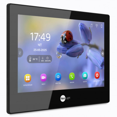  Комплект видеодомофона NeoLight ALPHA Hybrid HD KIT Graphite + 2Мп камера